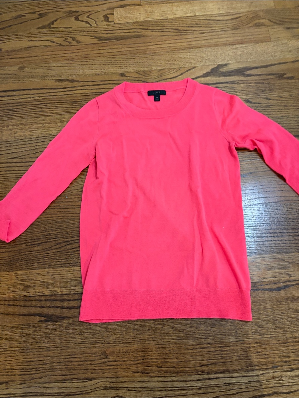 J. Crew Women's Scoopneck wool Sweater in Coral Pink